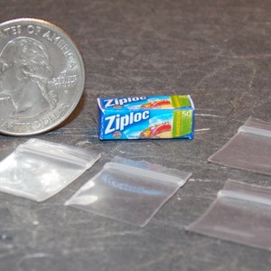 Dollhouse Miniature Kitchen Food Sandwich Bags Box  1:12 One Inch Scale B42 Dollys Gallery