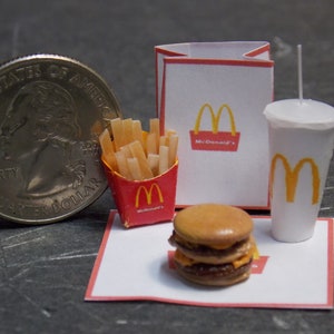 Dollhouse Miniature Take Out Food Combo Set M 1:12 one inch scale F82 Dollys Gallery