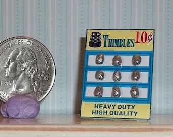 Dollhouse Miniature Sewing Shop Counter Top Thimble Display 1:12 One Inch Scale D303 Dollys Gallery