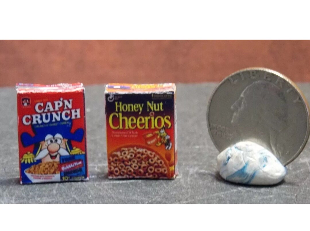 Casa Delle Bambole In Miniatura FOOD Breakfast Cereal Box Set 1:12 HNCC