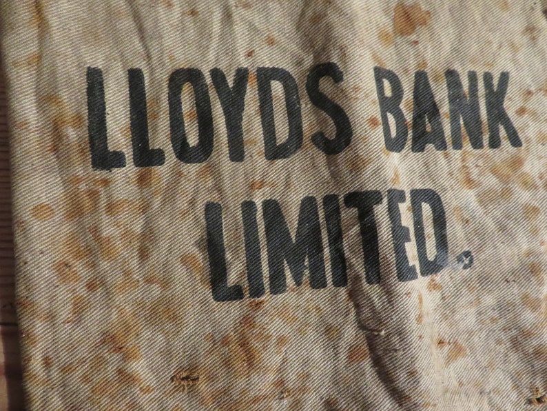 Vintage Lloyds Bank Ltd. cloth money bag Etsy