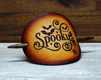 Hair Clip Leather - Halloween - OX Antique – Spooky – Vickys World