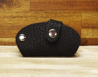 Leather Keychain Key Case Saddle Buffalo Sitting Bull Personalizable Handmade in Germany Vickys World