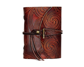 Leather Book – Soft OX Classic Swirl – Mousse – Din A6 - 400 pages - Diary - Notebook by Vickys World