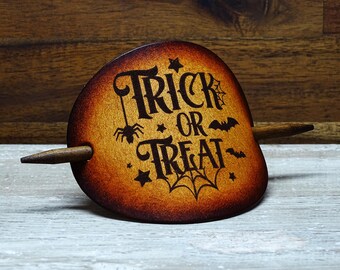 Hair clip leather - Halloween - OX Antique – Trick or Treat – Vickys World