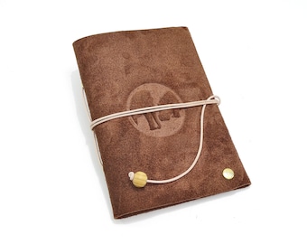 Leather travel diary - Travel Memory Vickys Bamby - A6 100 - Journal of Vicky's World including free embossing