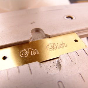 Brass plate 60 x 20 mm incl. engraving - doorbell plate - mailbox plate - name plate - door plate