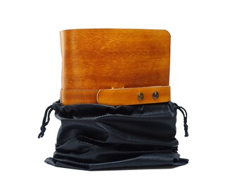 Leather ring binder folder OX Office Bonny Lion Raw A5 - South German cowhide - Handmade Made in Germany including free embossing