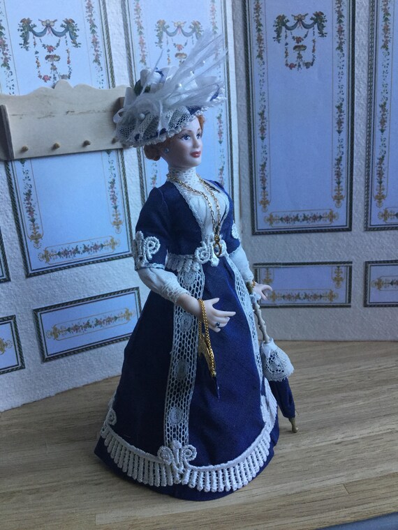 Items similar to 112 scale miniature porcelain doll, 1/12 scale