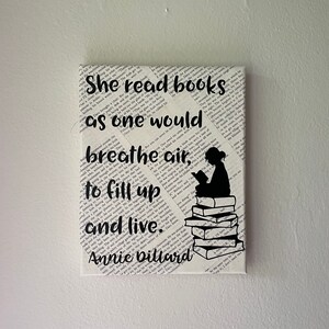 Reader Book Quote - Gift for reader, writer, librarian, teacher, baby shower, children&#39;s library