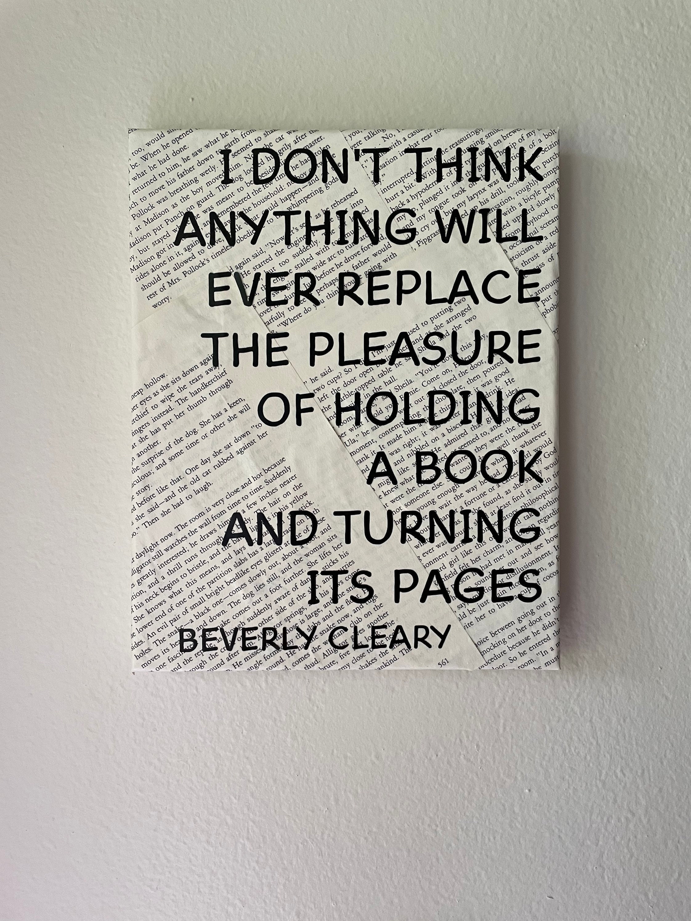 Beverly Cleary Book Quote - Gift for reader, writer, librarian, teacher, baby shower, children's library