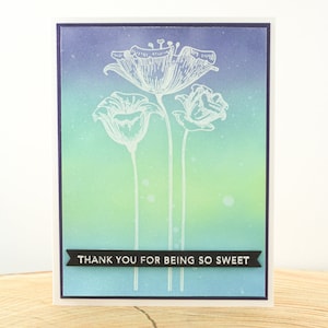 Carte de remerciement, carte de remerciement florale, carte d'appréciation florale, carte Si gentille de votre part