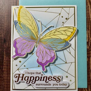 Carte de bonheur papillon – Fait main