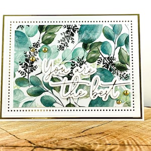 Carte de remerciement, carte de remerciement florale, carte d'appréciation florale, carte de remerciement florale faite main