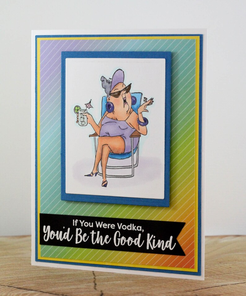 Ladies Birthday Purple Handmade Happy Birthday Card Funny Birthday Card Funny Friend Birthday Card Seniors Birthday BFF Birthday Card