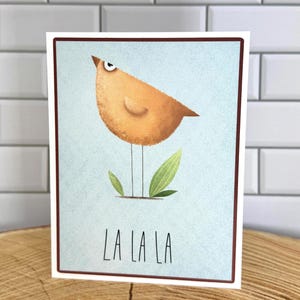 Carte lunatique oiseau chanteur – La La La Greeting