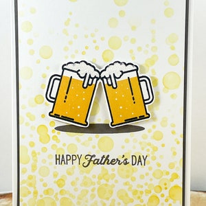 Carte fête des pères, fête des pères bière, fête des pères heureuse, carte bière papa, à la santé