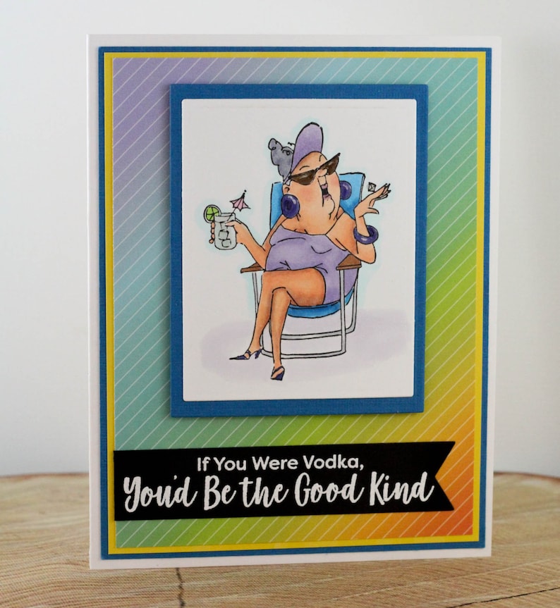 Ladies Birthday Purple Handmade Happy Birthday Card Funny Birthday Card Funny Friend Birthday Card Seniors Birthday BFF Birthday Card