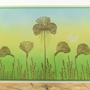 Carte de remerciement, carte de remerciement florale, carte d'appréciation florale