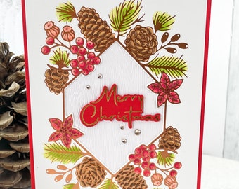Pinecone Christmas Card Handmade