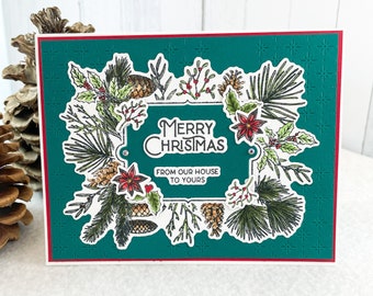 Pinecone Christmas Card Handmade