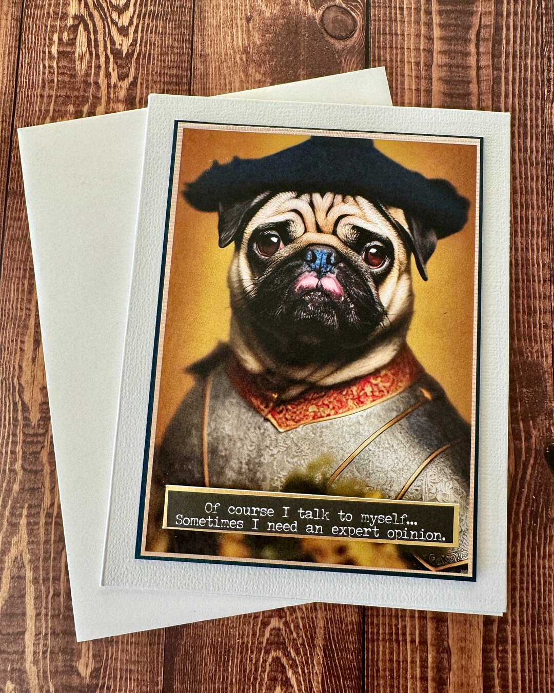 Funny Grumpy Old Man Pug Birthday Card: Humorous Card For...