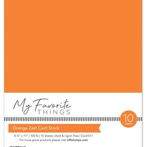 Papier cartonné Mes choses préférées - Rouge, orange et jaune