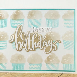 Carte d'anniversaire faite main, carte d'anniversaire cupcake, carte d'anniversaire pour elle, carte d'anniversaire pour lui, carte d'anniversaire d'enfant
