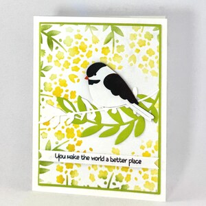 Vous créez un monde meilleur - Carte d'oiseau faite main avec enveloppe | Carte édifiante | Carte d'amitié | Des encouragements au quotidien