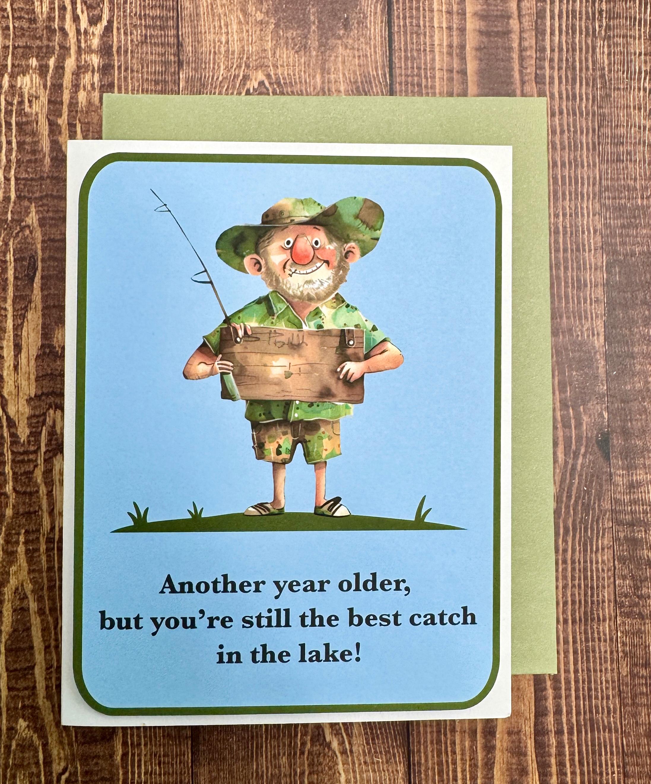 Funny Fishing Birthday Card – Catch Angler Gift - Etsy