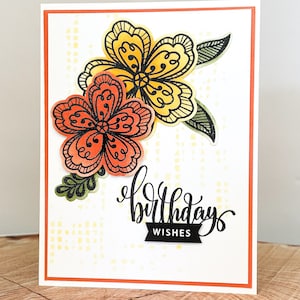 Handmade Floral Birthday Card, Friend Birthday Card, Flower Birthday Card, Beautiful Birthday Card, Canada Birthday Card