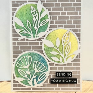 Je pense à vous, carte de fleurs, carte de câlins, carte de sympathie, carte de câlins fait main