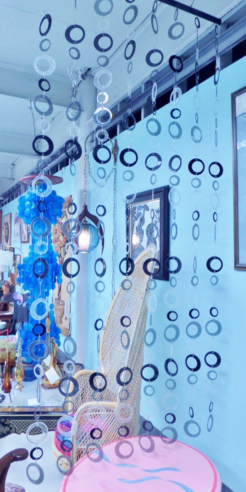 Retro Hippie Curtain Room Divider Boho Wall Hanging 1970s Etsy