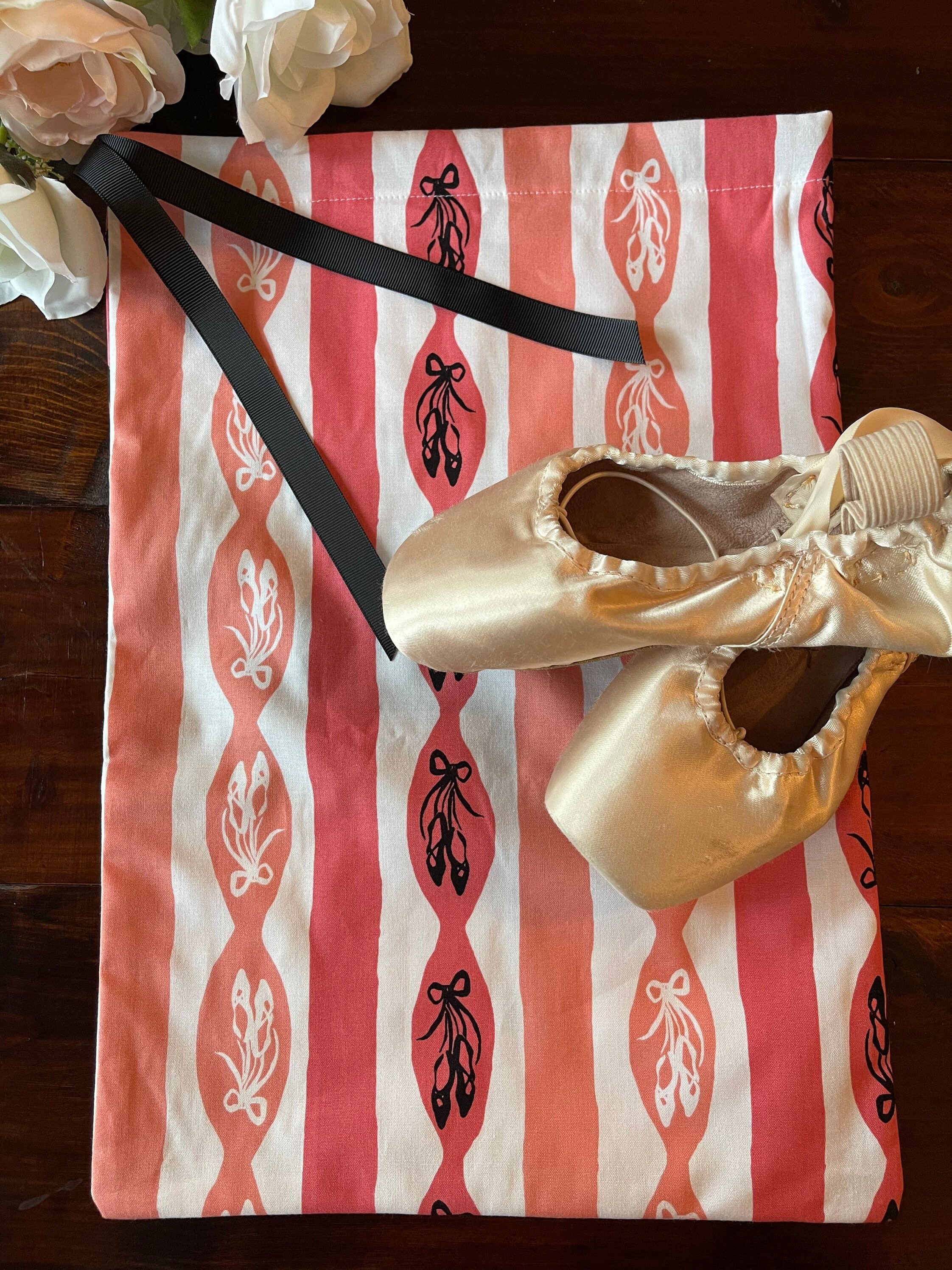 Pointe or Tap shoe bag Upscale Dance Shoe Bag Mesh Dance Etsy