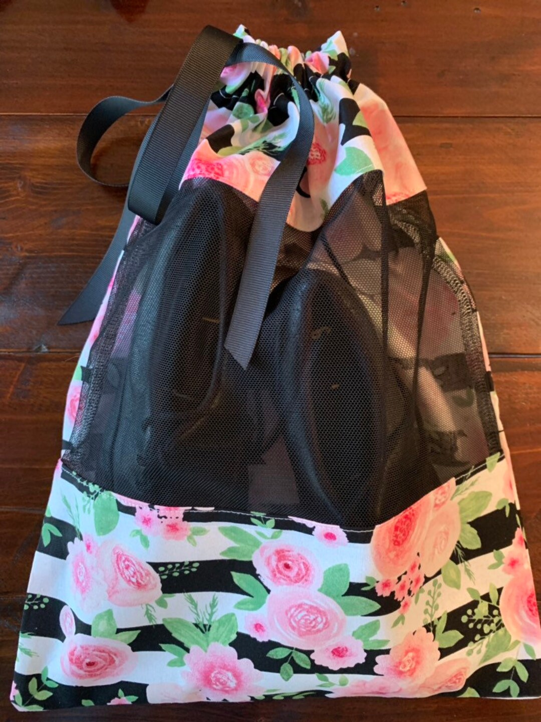 Pointe or Tap Shoe Bag Upscale Dance Bag Mesh Dance Shoe Etsy