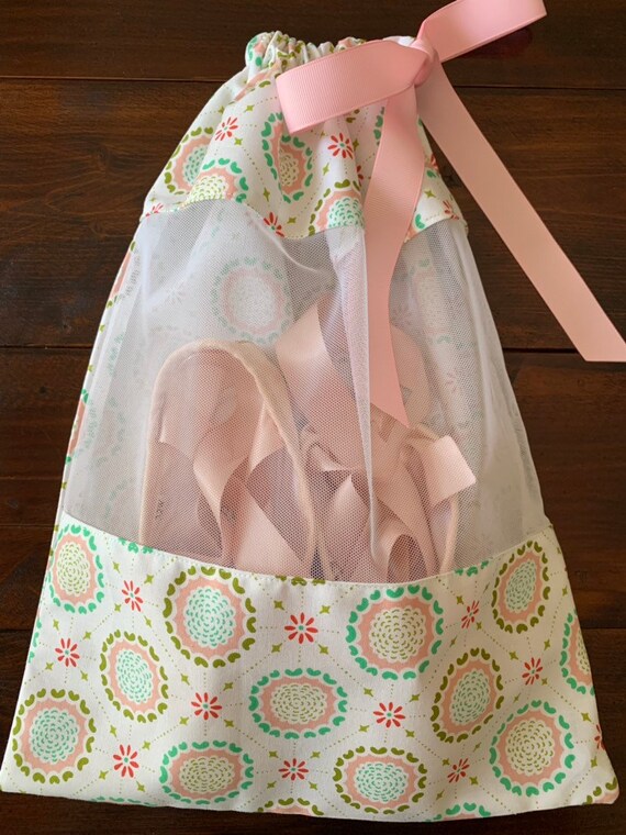mesh dance shoe bag