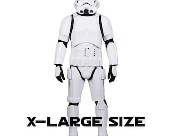 STORMTROOPER COSTUME - Fully Strapped with Soft Parts, Neck Seal, Bodysuit + Gloves - Ready to Wear Stormtrooper Costume - XL Extended Size