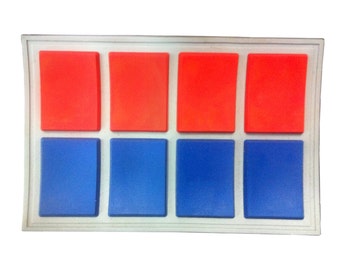 IMPERIAL OFFICER RANKING Bar - Red and Blue x 4 - Major - Made from Rubber - Perfect for your Star Wars Costume / Cosplay