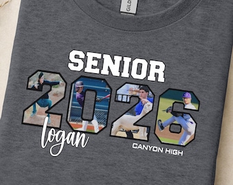 Custom 2026 Commemorative Tshirt, Your Photos Shirt, Graduating Senior Tshirt