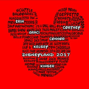 Mickey Personalized Family Trip Shirts