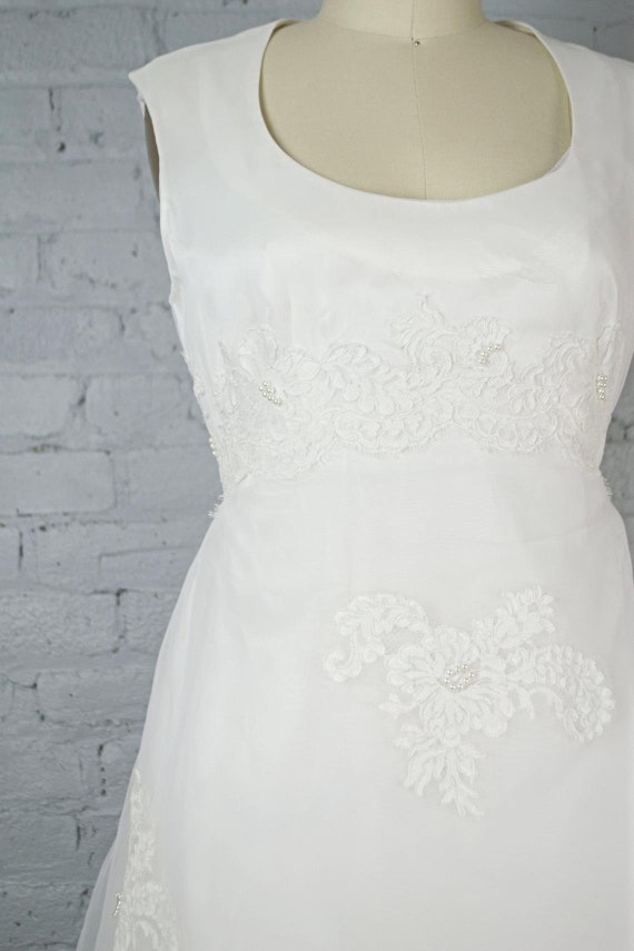 Boho simple wedding dress | Lace and chiffon wedd… - image 7