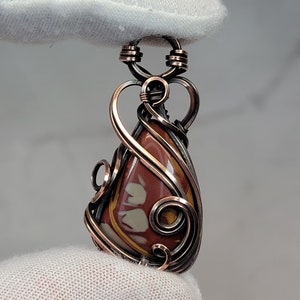 Noreena Jasper Necklace - Wire Wrap Pendant - Copper Jewelry - Tyet