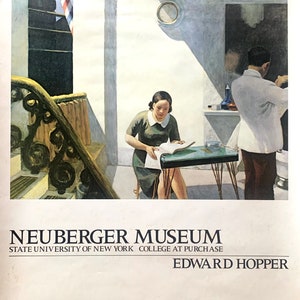 Edward Hopper The Barbershop Original Neuberger Museum Exhibition Poster 1981 image 1