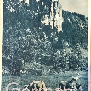 Germany Prunn Castle Bavaria Vintage 1930s Original Travel Poster image 2