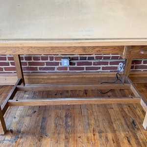 Antique Hamilton Mid Century Oak Mid Century Drafting Table Desk image 4