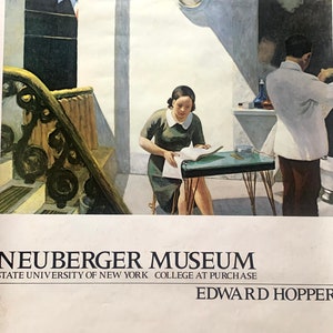 Edward Hopper The Barbershop Original Neuberger Museum Exhibition Poster 1981 image 2