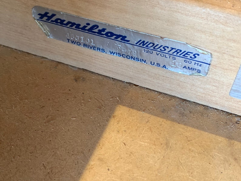 Antique Hamilton Mid Century Oak Mid Century Drafting Table Desk image 10