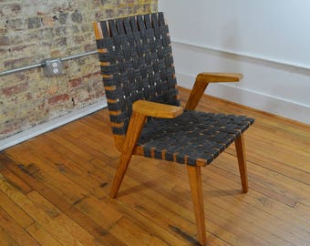 Early Mid Century Modern Arm Chair in the Style of Jens Risom and Mel Smilow