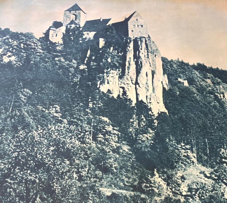 Germany Prunn Castle Bavaria Vintage 1930s Original Travel Poster image 3
