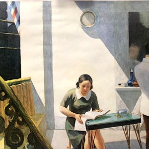 Edward Hopper The Barbershop Original Neuberger Museum Exhibition Poster 1981 image 3